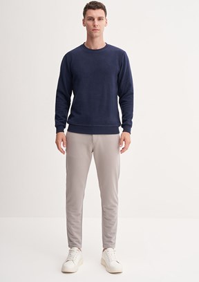 CAZADOR Caz 5640 Erkek Lacivert Bisiklet Yaka Sweatshirt