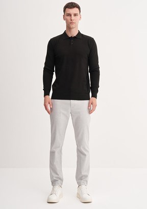 CAZADOR Caz 3326 Erkek Siyah Polo Yaka Kazak