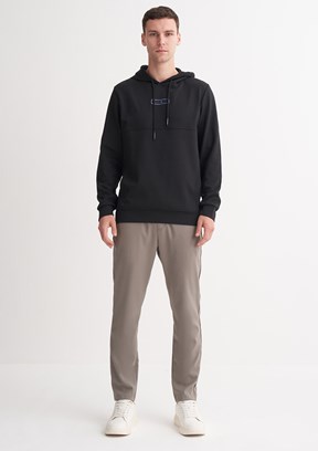 CAZADOR Caz 5372 Erkek Siyah Kapüşonlu Sweatshirt