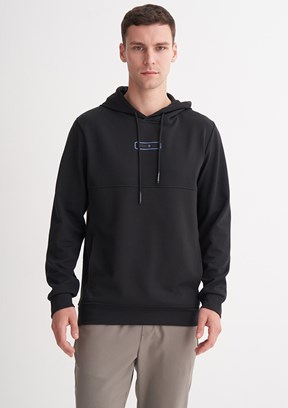 CAZADOR Caz 5372 Erkek Siyah Kapüşonlu Sweatshirt