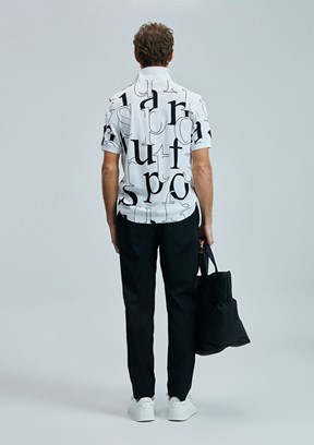 LUFİAN Beyaz Erkek Polo Yaka T-Shirt