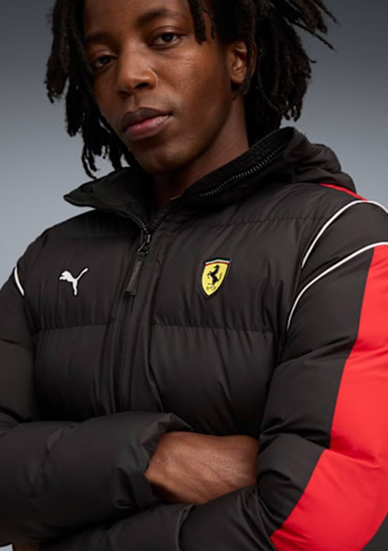 PUMA Siyah Erkek Ferrari MT7 Ecolite Şişme Mont