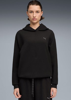 PUMA Siyah Kadın Fermuarlı W Cloudspun Kapüşonlu Sweatshirt
