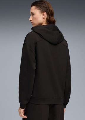PUMA Siyah Kadın Fermuarlı W Cloudspun Kapüşonlu Sweatshirt