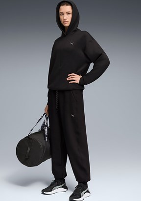PUMA Siyah Kadın Fermuarlı W Cloudspun Kapüşonlu Sweatshirt