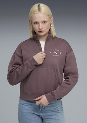 PUMA Çok Renkli Kadın Class Half-Zip Kapüşonsuz Sweatshirt