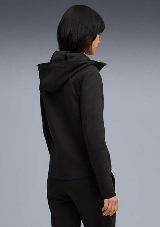 PUMA Siyah Kadın Evostrıpe Full-Zip Kapüşonlu Sweatshirt