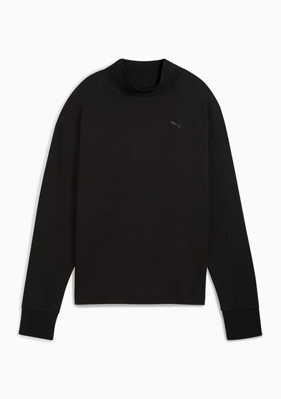 PUMA Siyah Kadın Her Relaxed Baskılı Sweatshirt