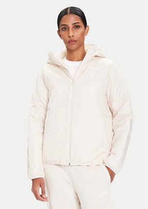 PUMA Beyaz Kadın Ess Light Padded Kapüşonlu Mont