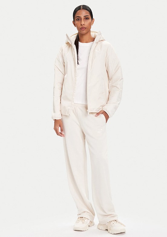 PUMA Beyaz Kadın Ess Light Padded Kapüşonlu Mont