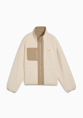 PUMA Beyaz Kadın Reversible Sherpa Mevsimlik Ceket
