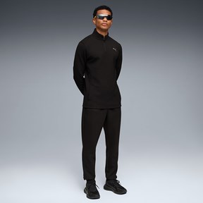 PUMA Siyah Erkek M Cloudspun 1/4 Zip Baskılı T-Shirt