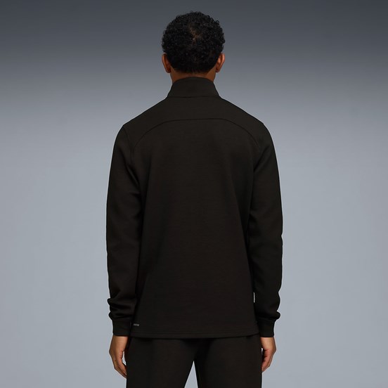 PUMA Siyah Erkek M Cloudspun 1/4 Zip Baskılı T-Shirt