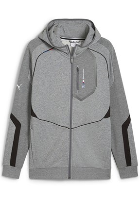 PUMA Bmw Mms Hooded - 63061503 Erkek Gri Fermuarlı Kapşonlu Sweatshirt