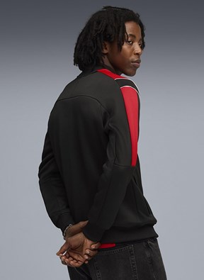 PUMA Ferrari Mt7 Track - 63276401 Erkek Siyah Kapüşonsuz Ceket