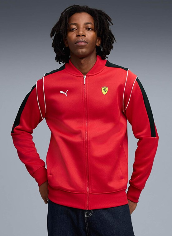 PUMA Ferrari Mt7 Track - 63276402 Erkek Çok Renkli Kapüşonsuz Ceket
