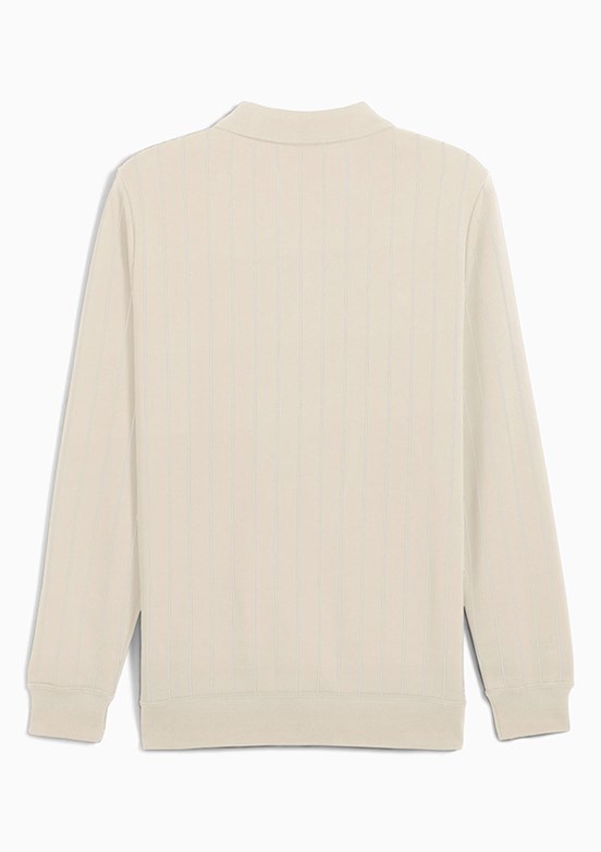 PUMA Beyaz Erkek Class Class Polo Yaka Sweatshirt