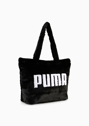 PUMA UP FAUX FUR Shopper Siyah Kadın Omuz Çantası
