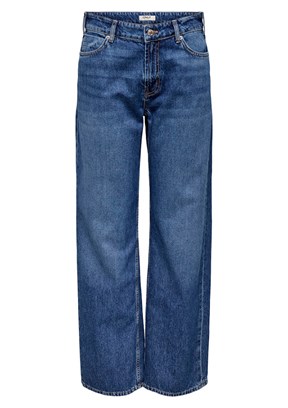 ONLY Mavi Kadın Bol Paça Jean Pantolon