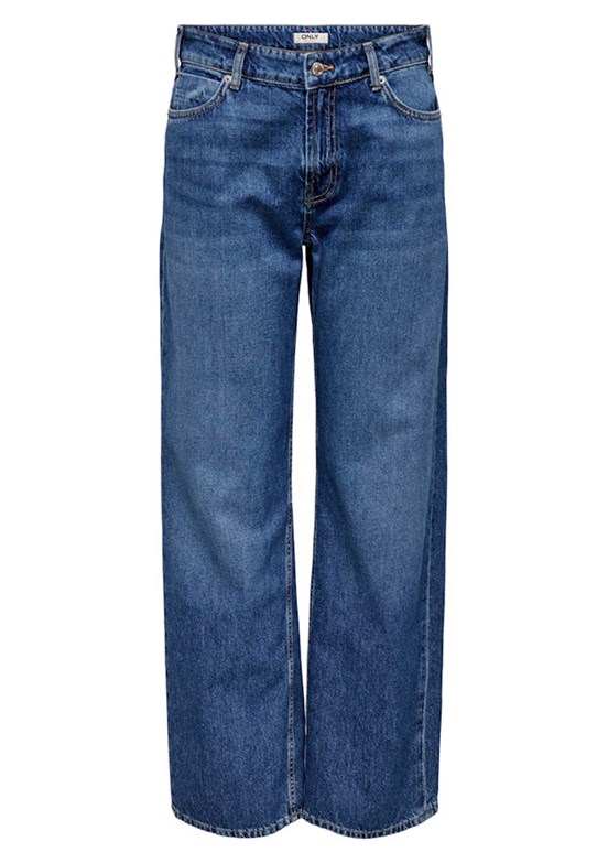 ONLY Mavi Kadın Bol Paça Jean Pantolon