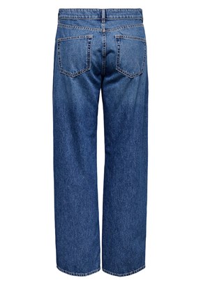 ONLY Mavi Kadın Bol Paça Jean Pantolon