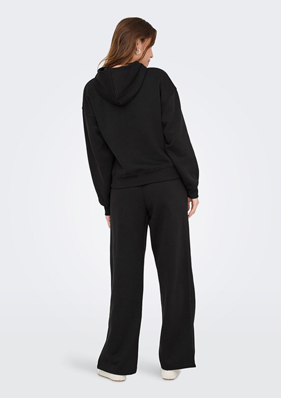 ONLY Siyah Kadın Kapüşonlu Sweatshirt