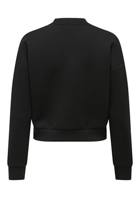 ONLY Siyah Kadın Kapüşonsuz Sweatshirt