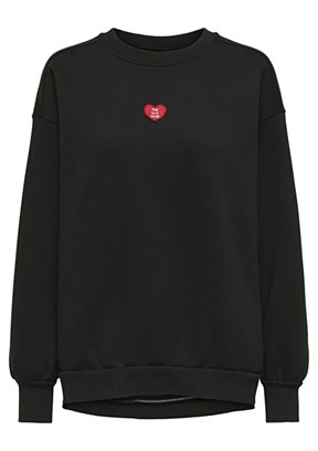 ONLY Siyah Kadın Oversize Sweatshirt