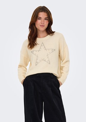 ONLY Gri Kadın Bisiklet Yaka Kazak