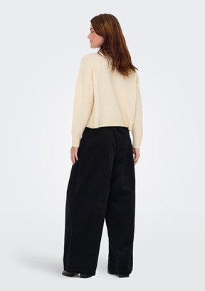 ONLY Gri Kadın Bisiklet Yaka Kazak