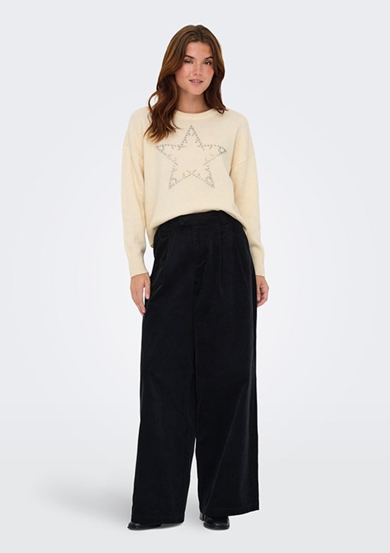 ONLY Gri Kadın Bisiklet Yaka Kazak