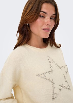 ONLY Gri Kadın Bisiklet Yaka Kazak