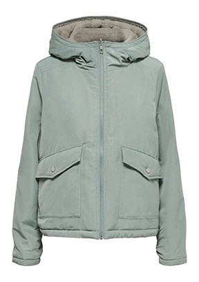 ONLY Yeşil Kadın Kapüşonlu Mont