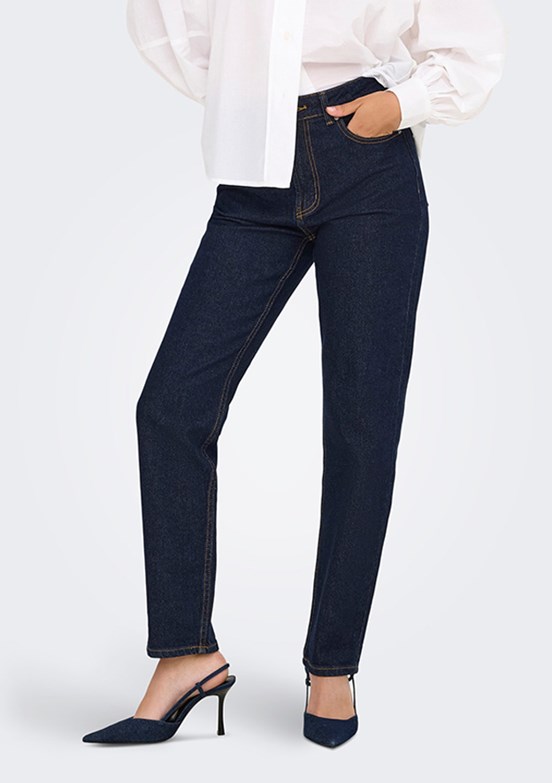 ONLY Mavi Kadın Straight Jean Pantolon