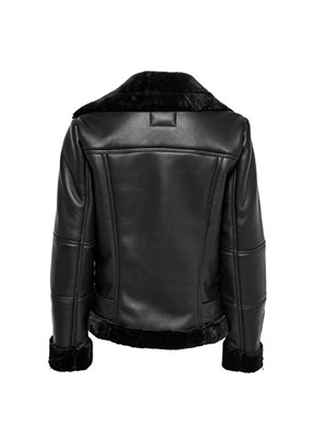 ONLY Siyah Kadın Suni Deri Mont