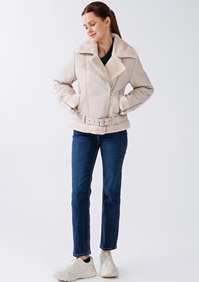 ONLY Taş Kadın Suni Deri Mont