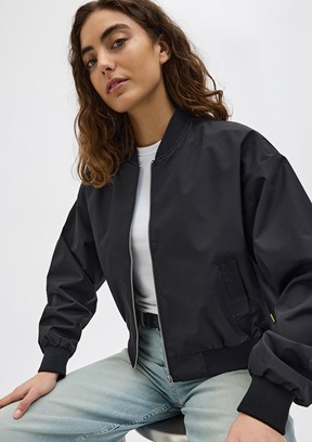 JJXX - 12272840 Kadın Siyah Bomber Ceket