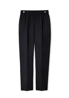 İPEKYOL Siyah Kadın Wide Leg Fit Elastik Bel Pantolon