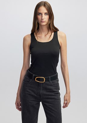 İPEKYOL Siyah Kadın Basic T-shirt