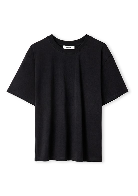 İPEKYOL Siyah Kadın Bisiklet Yaka Basic T-shirt