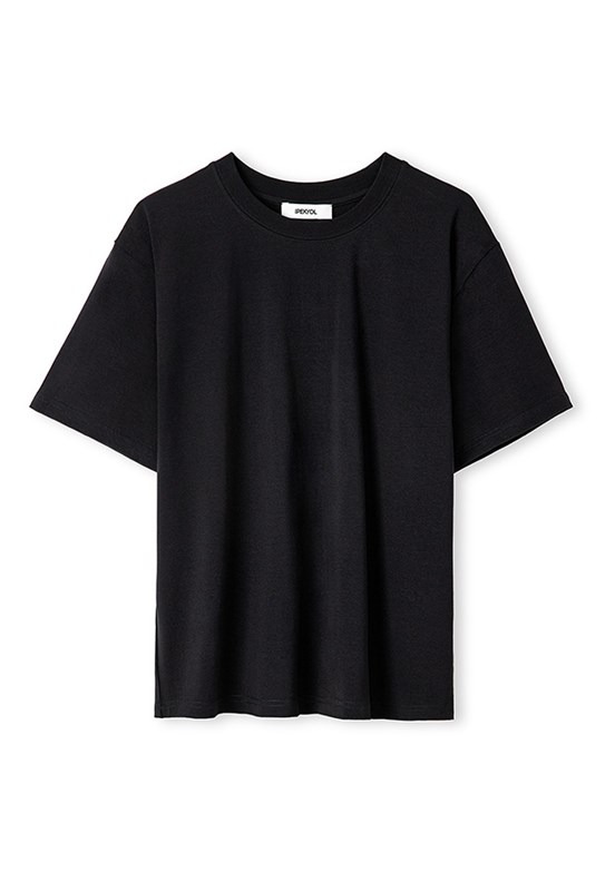 İPEKYOL Siyah Kadın Bisiklet Yaka Basic T-shirt