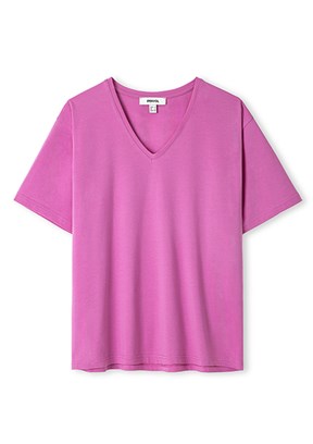 İPEKYOL Fuşya Kadın V Yaka Basic T-shirt