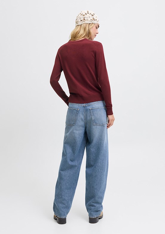 JJXX Kırmızı Kadın Bisiklet Yaka Kazak