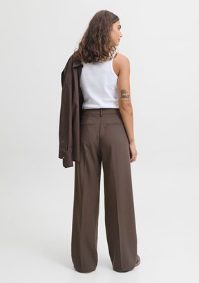 JJXX Kahverengi Kadın Bol Paça Pantolon