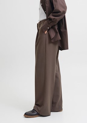 JJXX Kahverengi Kadın Bol Paça Pantolon