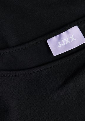 JJXX JXGIGI Siyah Kadın Kayık Yaka T-shirt