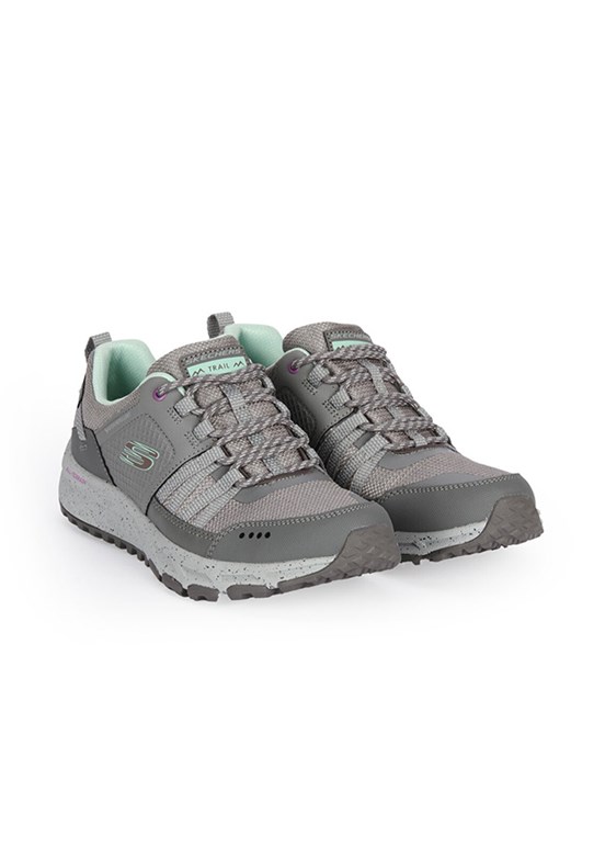 SKECHERS Escape Plan - 180061TK GYAQ Kadın Gri/Açık Mavi Sneaker Ayakkabı