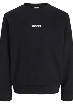 JACK JONES Siyah Erkek Kapüşonlu Sweatshirt