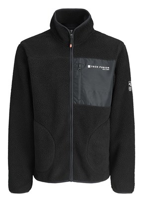 JACK JONES Siyah Erkek Kapüşonlu Mont