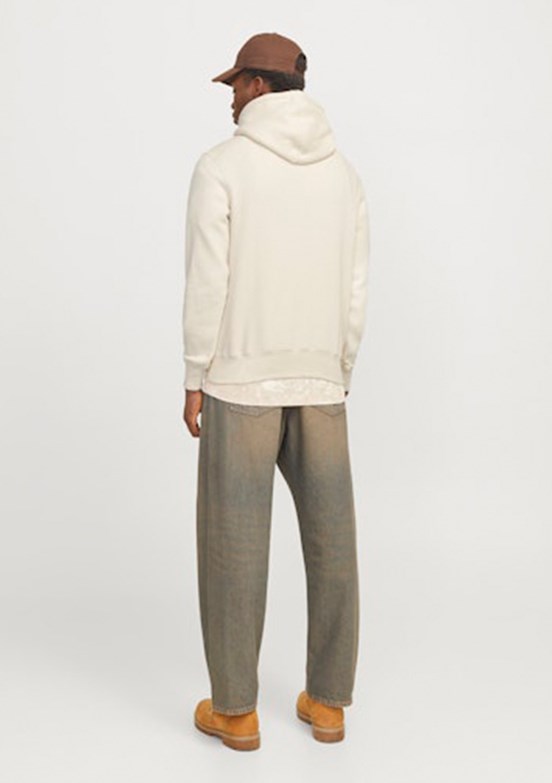 JACK JONES Beyaz Erkek Kapüşonlu Sweatshirt